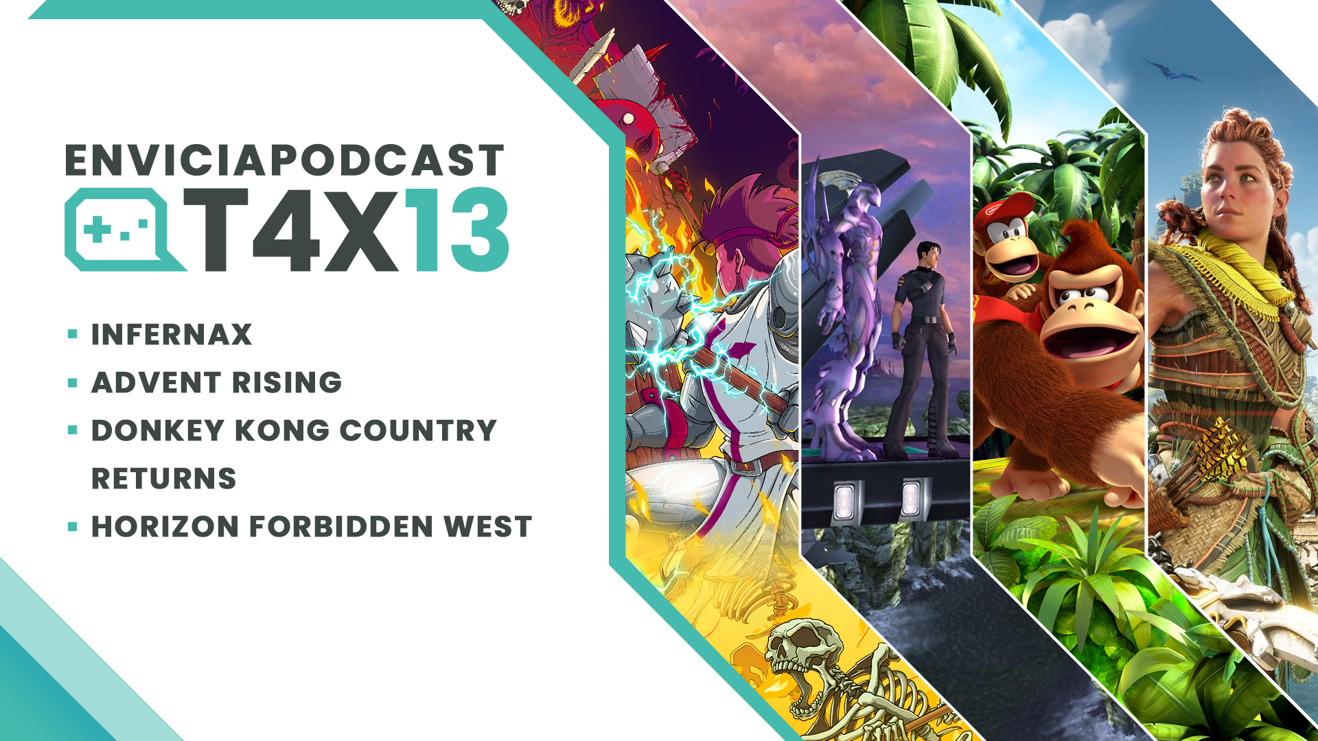 Envicia Podcast T04x13 Análisis Infernax - Advent Rising - Donkey Kong Country Returns - Horizon Forbidden West